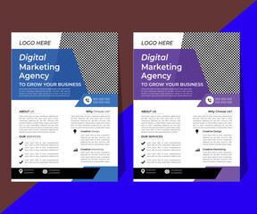 Creative Flyer Layout and A bundle of 2 templates of a4 flyer template, modern template and modern design, perfect for creative professional business,cover modern layout