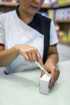 pharmacist woman in pharmacy