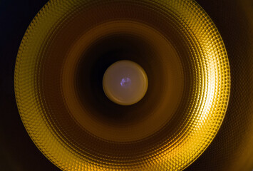 view of the lamp shade from the inside