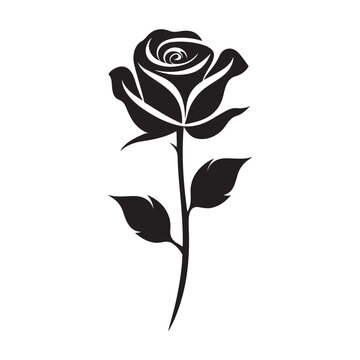 A black Rose silhouette