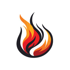 Fire tornado symbol vector for logo or sign Flat vec