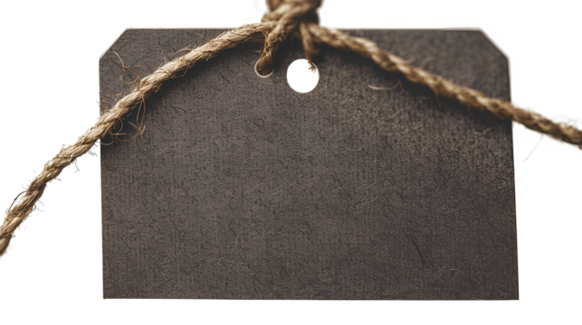 The clothing tag isolated on a transparent background