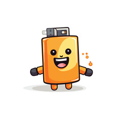 Flash drive usb mascot cartoon giving the gift  cute