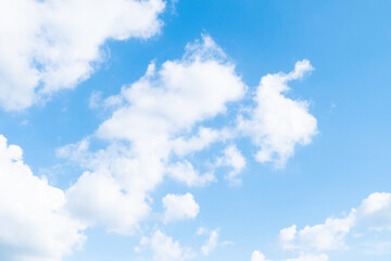 Blue sky with cloudy at sunny day ,Blue Sky Background with White Clouds,vast blue sky,little puffy...