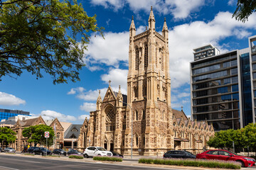 St. Francis Xavier’s Catholic Cathedral in Adelaide, South Australia - obrazy, fototapety, plakaty
