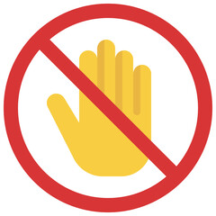 No Entry Hand Icon