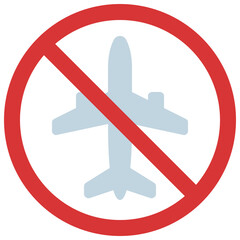 No Air Travel Icon