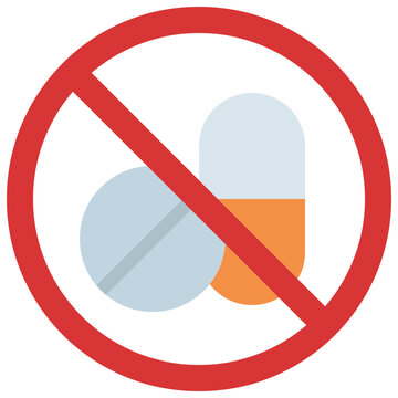 No Tablet Medication Icon