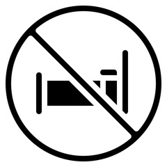 No Free Beds Icon - obrazy, fototapety, plakaty