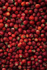Red strawberries background