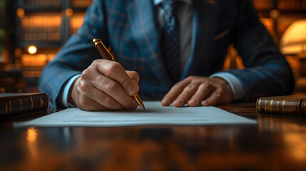 businessman signing contract