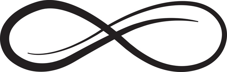 Infinity black line icon. Infinity, eternity, infinite, endless, loop symbols. Unlimited infinity flat style stock vector isolated on transparent background sign made with mobius strip.
