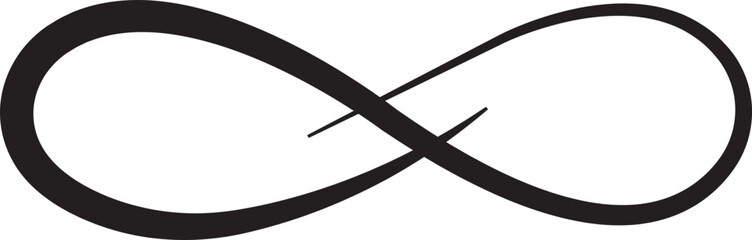 Infinity black line icon. Infinity, eternity, infinite, endless, loop symbols. Unlimited infinity flat style stock vector isolated on transparent background sign made with mobius strip.