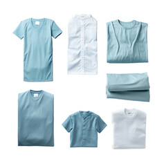 Top down view of medical clothing isolated on transparent background