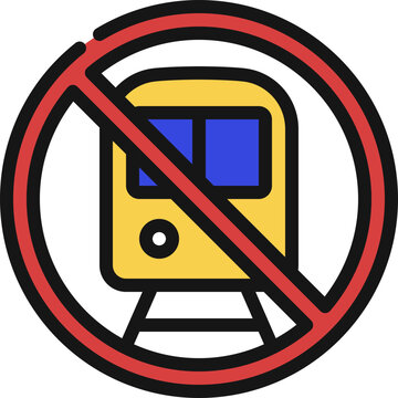 No Train Transport Icon