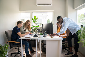 People Working Together At Office Room
