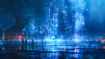 Cybernetic Dreams, A Melding of Technology and Imagination, The Citys Digital Pulse