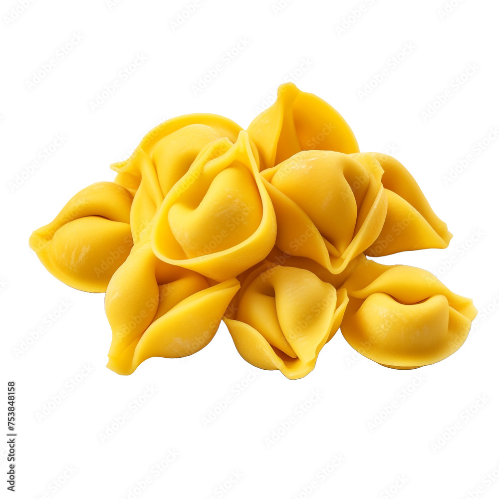 Wall mural Tortellini isolated on transparent background