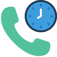 Phone Call Hours Icon