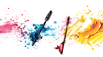 Mascara isolated on a transparent background 