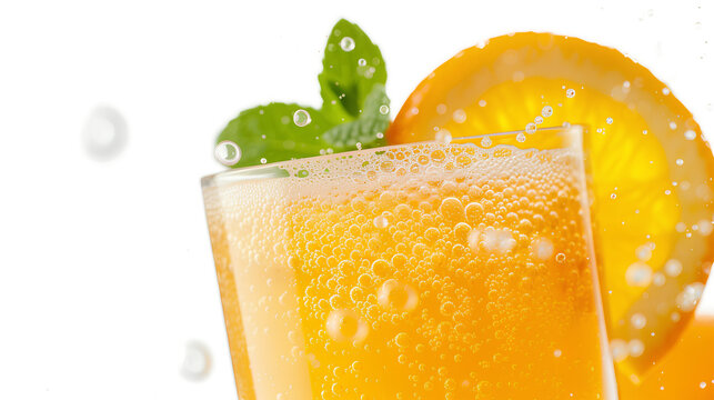 Mimosa cocktail isolated on a white background