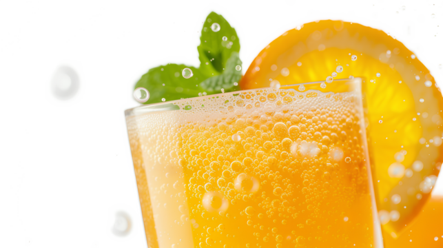 Mimosa cocktail isolated on a white background