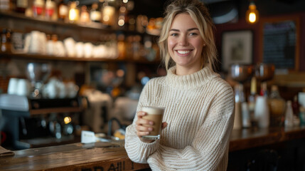 Young entrepreneur woman at her new store