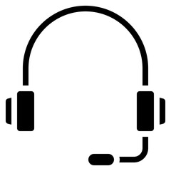 Obraz premium Customer Support Headset Icon