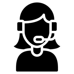 Customer Support Woman Icon
