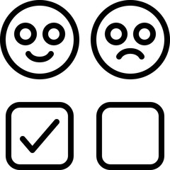 Happy And Sad Feedback Icon