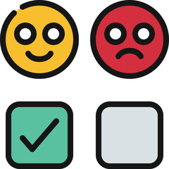 Happy And Sad Feedback Icon