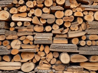 Background of firewood stacked on top of each other.