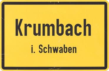Ortsschild Krumbach in Schwaben