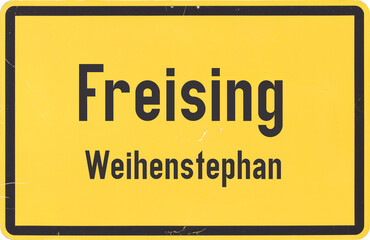 Ortsschild Freising Weihenstephan