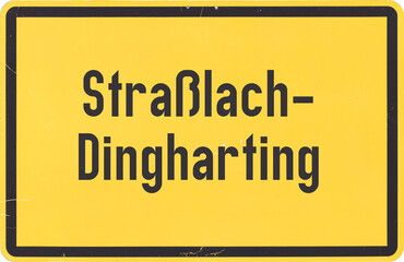Ortsschild Straßlach-Dingharting
