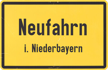 Ortsschild Neufahrn in Niederbayern