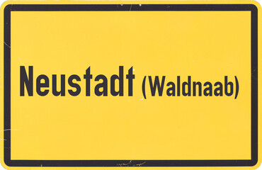 Ortsschild Neustadt an der Waldnaab