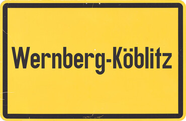Ortsschild Wernberg-Köblitz - obrazy, fototapety, plakaty
