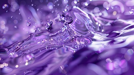 Texture Purple Scene, Purple Light Background, Liquid Fluide Refraction, Purple Sky, Chromatic Aberation Reflection