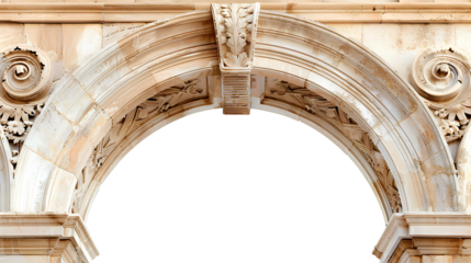 Vintage archway isolated on a transparent background