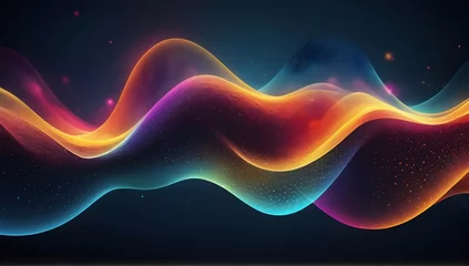 Fototapete Abstract colorful technology dotted wave background © Zulfi_Art