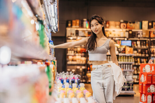 Young woman at Supermarket