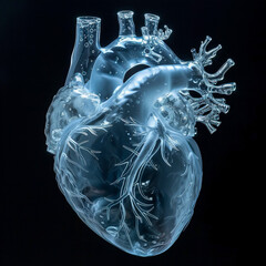 Human heart vintage blueprint. Grunge medical backgrounds - obrazy, fototapety, plakaty