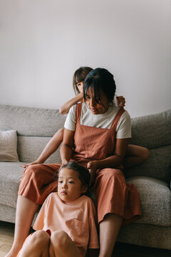 Life of mom with two children