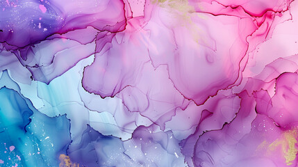 Obraz na płótnie Canvas Purple marble art background. Light vector texture. Gold gradient watercolor, vector seamless template