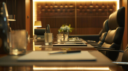 Fototapeta premium A conference room designed to accommodate meetings for businessmen.