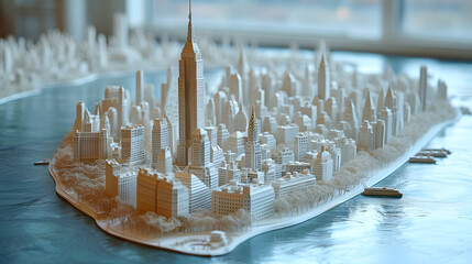 Miniature 3D New York City. Little NYC. 