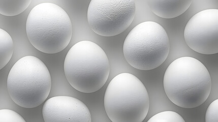 white eggs background