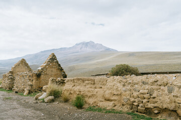 Ruins with Majestic Mountain Backdrop