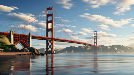 Obraz premium The Golden Gate Bridge at Sunset